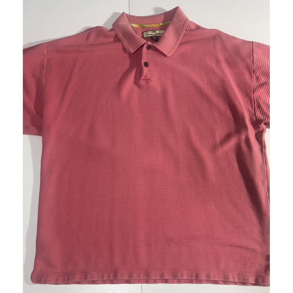 Tommy Bahama Shirt Adult‎ Extra Large Pink Button Up Long Sleeve Casual Mens
